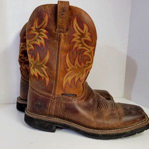 Original Justin Work Boots Size 10D Cowboy/work